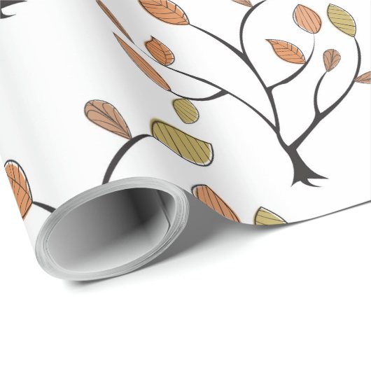 Elegant Leaves Cadeaupapier (Rol Hoek)