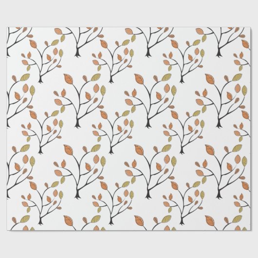 Elegant Leaves Cadeaupapier (Vlak)