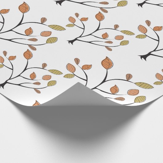Elegant Leaves Cadeaupapier (Hoek)