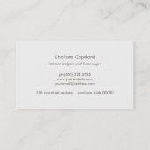 Elegant Leaves Chic Interior Design Taupe Natuur Visitekaartje (Achterkant)