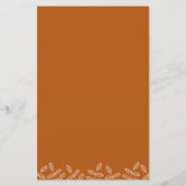 Elegant Leaves Deep Oranje Fall Wedding Invitation (Achterkant)