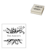 Elegant Leaves Familienaam stempel (Gestempeld)
