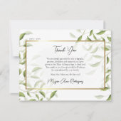 Elegant Leaves Gold Lijst begrafenis orthodox Bedankkaart (Voorkant)