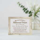 Elegant Leaves in Gold Wedding Rehearsal Dinner Kaart (Staand voorkant)