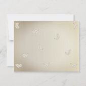 Elegant Leaves in Gold Wedding Rehearsal Dinner Kaart (Achterkant)