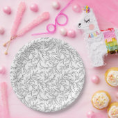 Elegant Leaves Papieren Bordje (Feest)