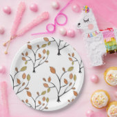 Elegant Leaves Papieren Bordje (Feest)