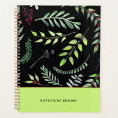 Elegant Leaves Pattern Classy Cute Planner (Voorkant)