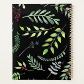 Elegant Leaves Pattern Classy Cute Planner (Achterkant)