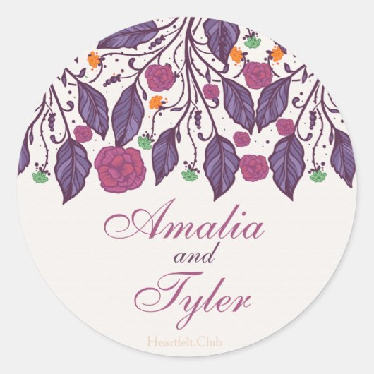 Elegant Leaves Sticker (Voorkant)