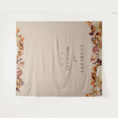 Elegant Leaves Wedding Wandkleed (Voorkant (horizontaal))