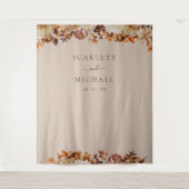 Elegant Leaves Wedding Wandkleed (Voorkant)