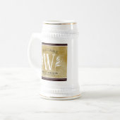 Elegant leder- en papier — Surname Motto Bierpul (Voorkant links)