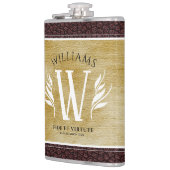 Elegant leder- en  papier — Surname Motto Heupfles (Links)