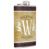 Elegant leder- en  papier — Surname Motto Heupfles (Rechts)