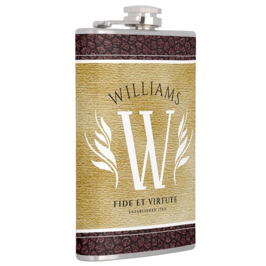 Elegant leder- en  papier — Surname Motto Heupfles (Rechts)