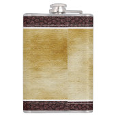 Elegant leder- en  papier — Surname Motto Heupfles (Achterkant)