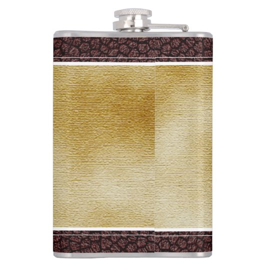 Elegant leder- en  papier — Surname Motto Heupfles (Achterkant)