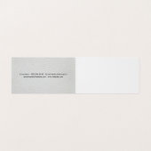 Elegant leder met luxe metalen sierstrip visitekaartje (Binnenkant ongevouwen)