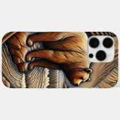 Elegant lederachtig Beer bij River Case-Mate iPhone Case (Achterkant (horizontaal))