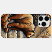 Elegant lederachtig Beer bij River Case-Mate iPhone Case (Achterkant (horizontaal))