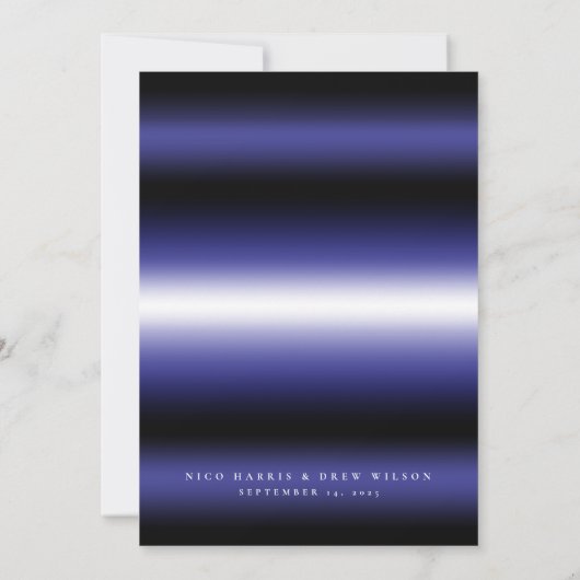 Elegant lederen trots bruiloft kaart (Achterkant)