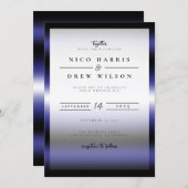 Elegant lederen trots bruiloft kaart (Voorkant / Achterkant)