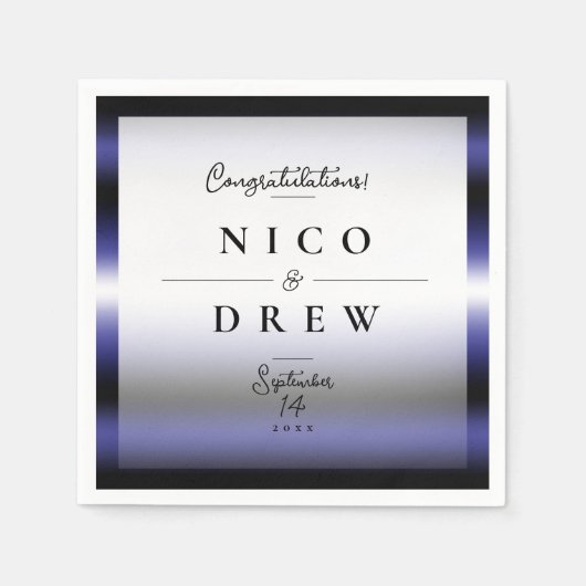 Elegant lederen trots bruiloft servet (Voorkant)