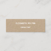 Elegant leer modern mini-visitekaartje mini visitekaartje (Voorkant)