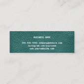 Elegant leer modern mini-visitekaartje mini visitekaartje (Achterkant)