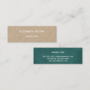 Elegant leer modern mini-visitekaartje mini visitekaartje