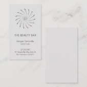 Elegant leisteen grijs Abstract bloemmodern Visitekaartje (Voorkant / Achterkant)