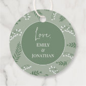 Elegant Lelietje-van-dalen Tuin Bruiloftsontvangst Bedankjes Labels (Achterkant)