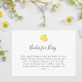 Elegant Lemon Baby shower Book Request Card Informatiekaartje