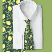 Elegant Lemon Botanical Pattern Fashion  Stropdas