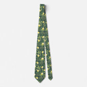 Elegant Lemon Botanical Pattern Fashion  Stropdas (Voorkant)