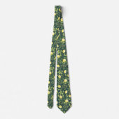 Elegant Lemon Botanical Pattern Fashion  Stropdas (Achterkant)