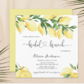 Elegant Lemon Bridal Brunch Uitnodiging