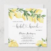 Elegant Lemon Bridal Brunch Uitnodiging (Voorkant)