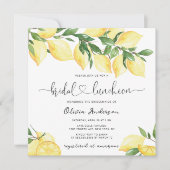 Elegant Lemon Bridal Luncheon Kaart (Voorkant)