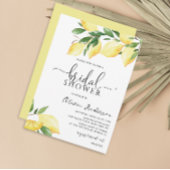 Elegant Lemon Bridal Shower Kaart