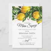 Elegant Lemon Bridal Shower Kaart (Voorkant)
