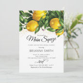 Elegant Lemon Bridal Shower Kaart (Staand voorkant)