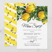 Elegant Lemon Bridal Shower Kaart (Voorkant / Achterkant)