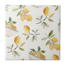 Elegant Lemon Ceramic Tile Tegeltje