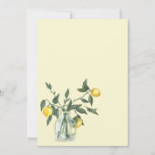 Elegant Lemon Citrus Greenery Wedding Kaart (Achterkant)