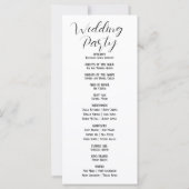 Elegant Lemon en Greenery White Wedding Programme (Achterkant)