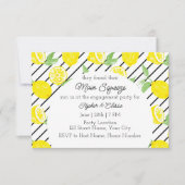 Elegant Lemon Engagement Party Kaart (Voorkant)