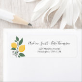 Elegant Lemon Foliage Calligraphy Script Name Etiket (Insitu)