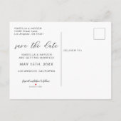 Elegant Lemon Fruit Waterverf Boho Save Date Aankondigingskaart (Achterkant)